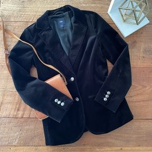 Gap Black Velvet Blazer